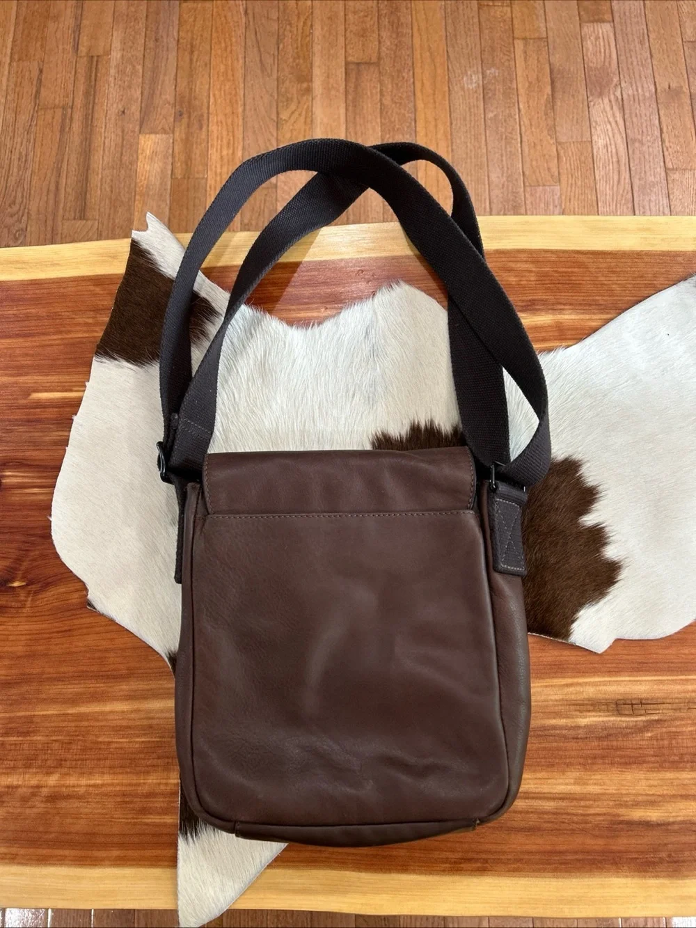 Fossil Weston Courier Messenger Bag Crossbody Brown